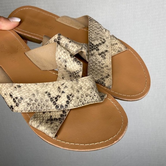 Sergio Todzi | Snakskin Crossover strap sandals‎ 39 - Picture 2 of 5